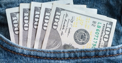 $500 in a jeans pocket