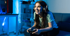 gamer with headset on