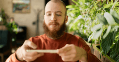 Man taking a picture on his phone