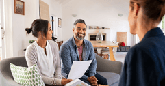 Financial advisor with clients