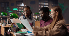 college students studying