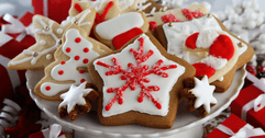 Christmas cookies on a platter