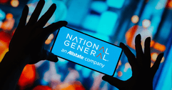 National General insurance logo on cell phone