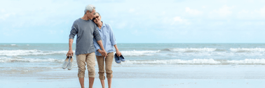 Older couple on beach