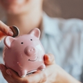 Saving in piggy bank