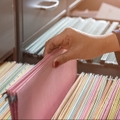 Important documents in files placed in the filing cabinet