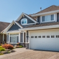 houses in suburb at summer in the north America 
