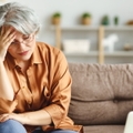 stressed senior woman