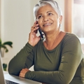 Older woman on phone