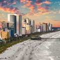 crowded Myrtle Beach boardwalk South Carolina