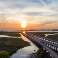 Sunset over Mobile Bay Alabama
