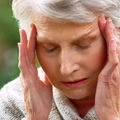 stressed senior woman