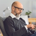 mature man with glasses