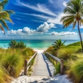 Panoramic View of Sanibel Island Beach