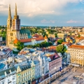 zagreb aerial view croatia capital