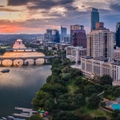 downtown austin, texas during sunset
