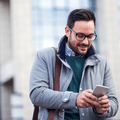 person using cell phone