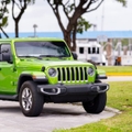 Lime green Jeep Wrangler 