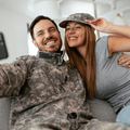 soldier taking selfie