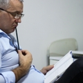 worried middle-aged businessman