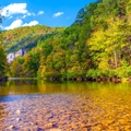 Arkansas river surrounded by trees