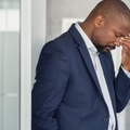 stressed businessman at the office