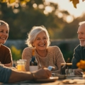 group of retirees enjoying a hobby