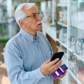 Senior at the pharmacy