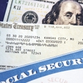social security card and treasurey check concept