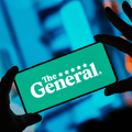 The General Car Insurance logo on cellphone