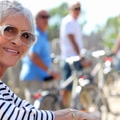 67-year-old woman on bike