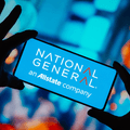 National General insurance logo on cell phone