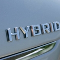 Trunk of car says hybrid