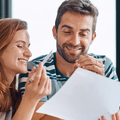 couple looking at paperwork together