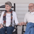 Older couple sitting on porch 2