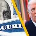 An image of Social Security and Donald Trump