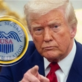 Donald Trump with Social Security logo