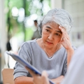 Senior woman looking worried 