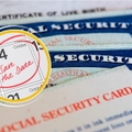 Social Security cards with October 14 calendar date