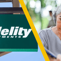 fidelity sign and senior woman