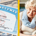 social security card and elderly couple