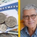 social security and senior couple with glasses