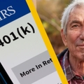 401(k) and senior man outdoors