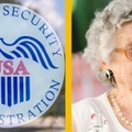 social security and elderly woman with glasses