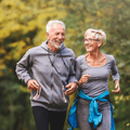Older couple walking in retirement