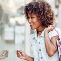 Woman window shopping