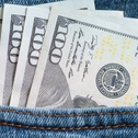 $500 in a jeans pocket