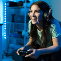 gamer with headset on