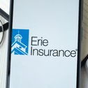 Erie car insurance logo on a cell phone