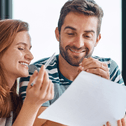 couple looking at paperwork together